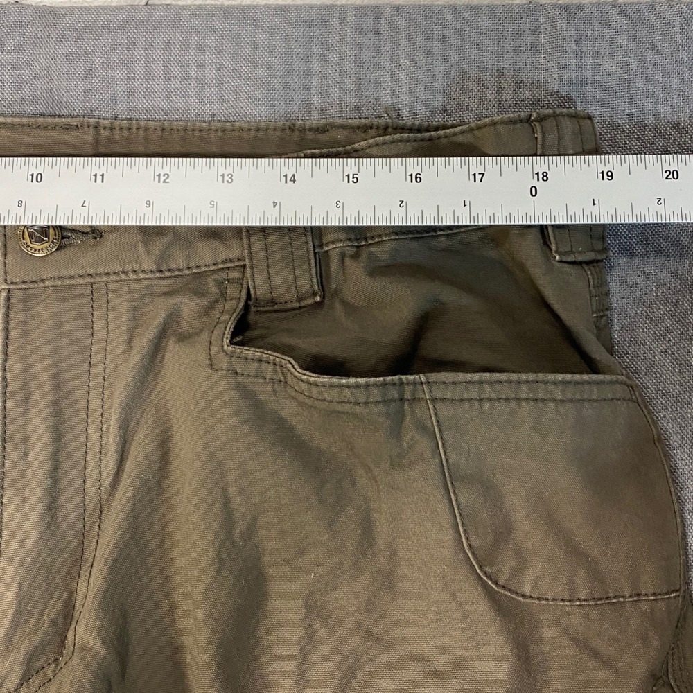 Noble Outfitters Mens Cargo Pants 38x32 Olive Brown Canvas Stretch Tactical Work - Picture 2 of 11